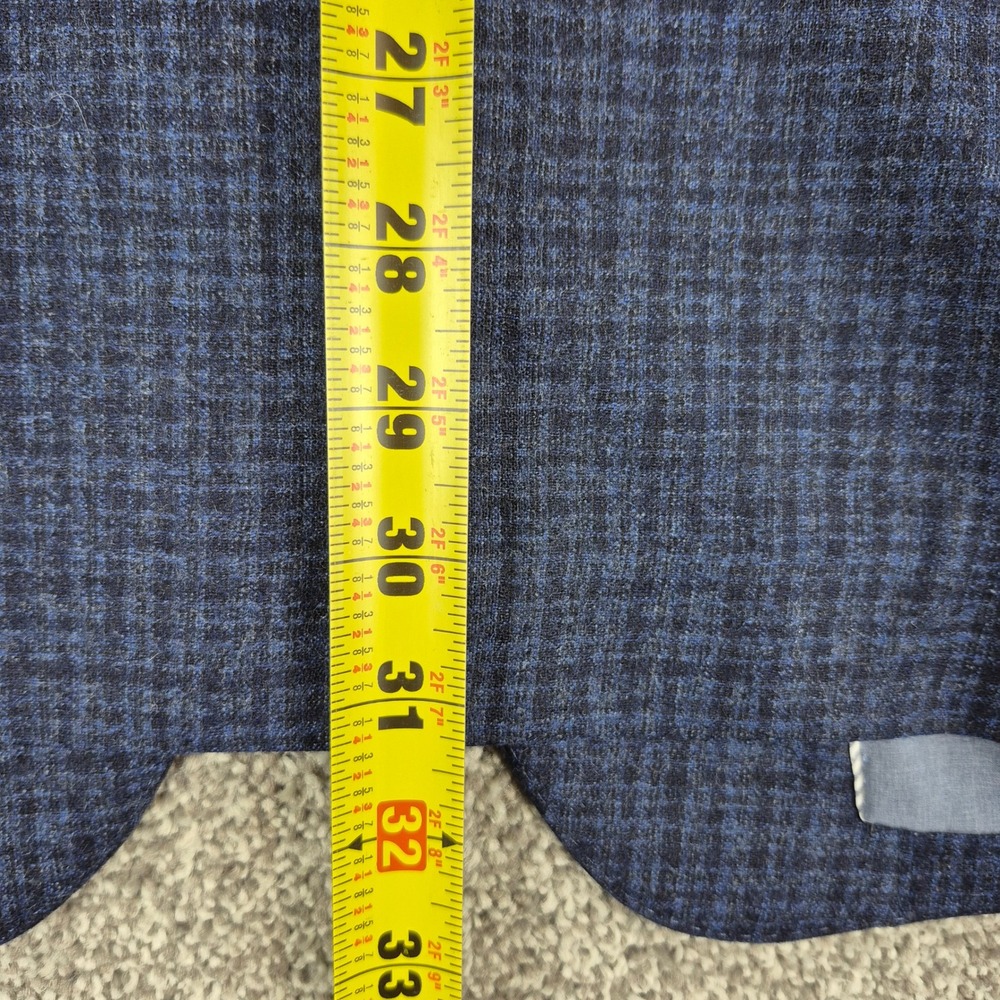 Joseph Abboud Blazer Mens 50R Blue Plaid Virgin Wool Lanificio di Pray - Picture 9 of 12